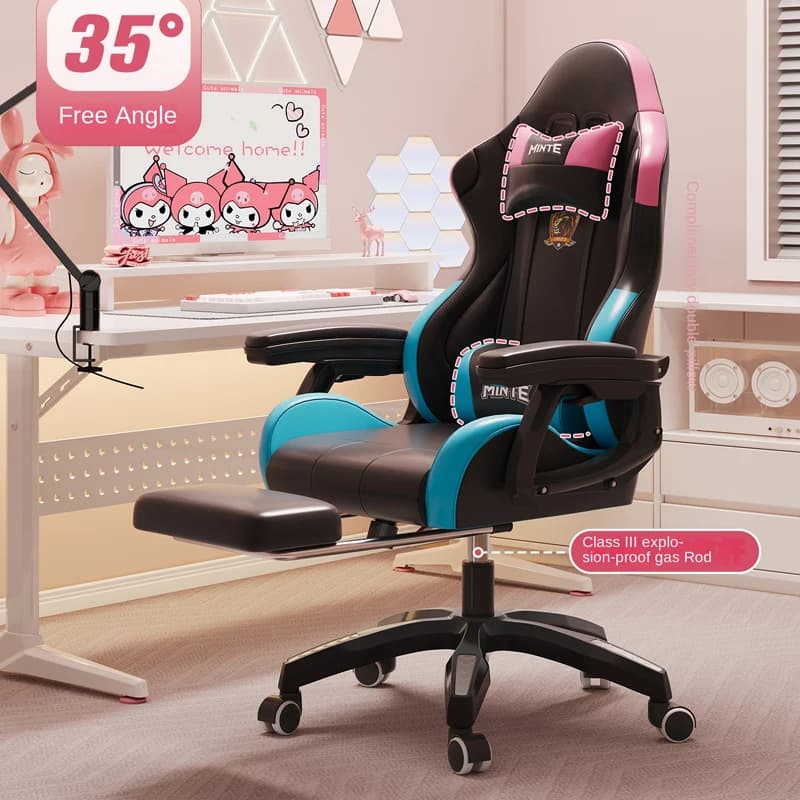 Ergonomic New Gaming Chair Comfortable Reclining 35°-135° Computer Chair Office Chair Dormitory Live Streaming Swivel Chair