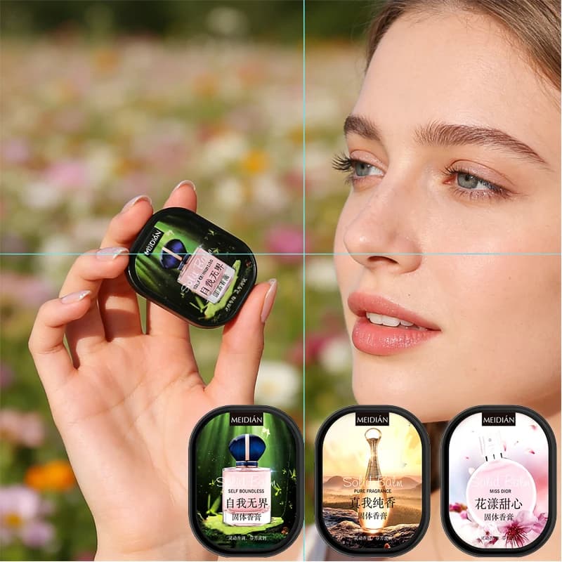 Crema profumata solida, fragranza a lunga durata, adatta per applicare sui labbra, crema profumata portatile, regalo ideale per ragazze