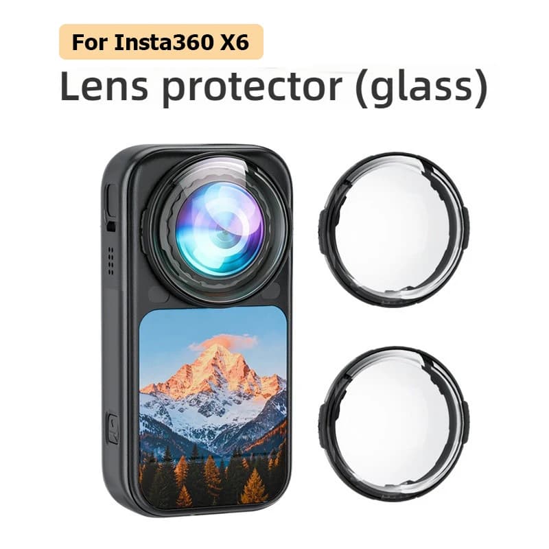 10H Premium Lens Guards for Insta 360 X6 Tempered Glass Film Standard Lens Guards Protector Cover for Insta360 X6 Accessories