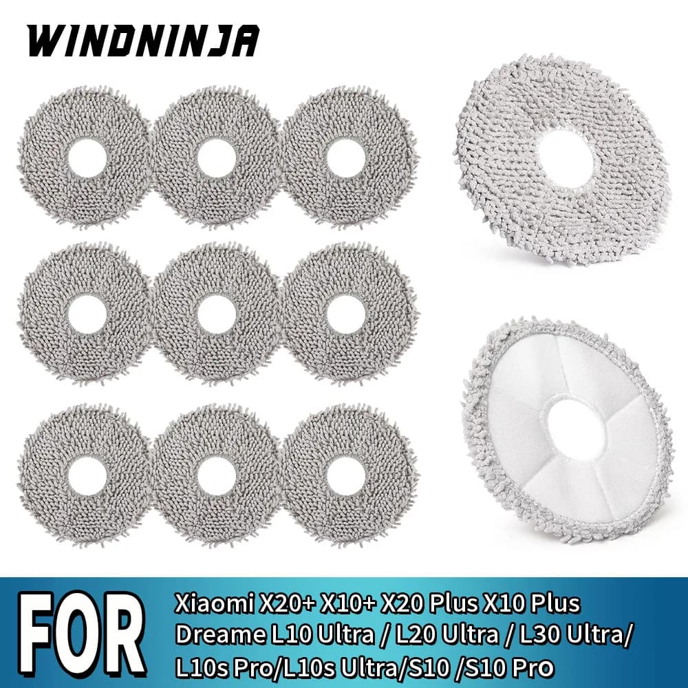 Panno per Robot Aspirapolvere Xiaomi X20+ / X20 Plus X10+ X10 Plus, Ricambi per Dreame L10s Pro/L10s Ultra/S10/S10 Pro/L20 Ultra