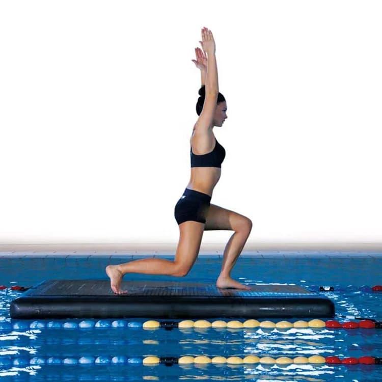 Customized Inflatable Black Yoga Mat for Aquatic Yoga in Big Daddy Style