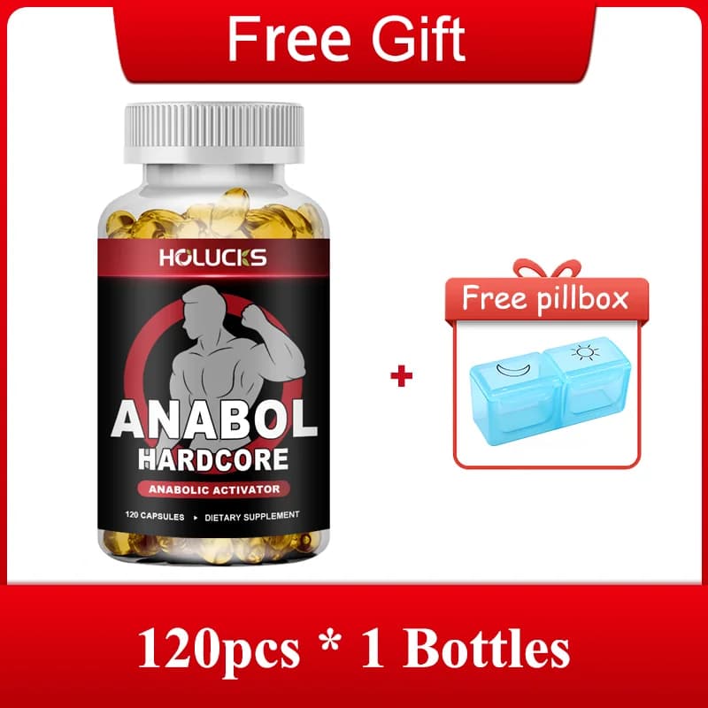 Integratore Anabol Hardcore, Aumenta l'Energia Durante l'Allenamento, Crescita Muscolare e Sintesi Proteica, Bilancia gli Ormoni Maschili