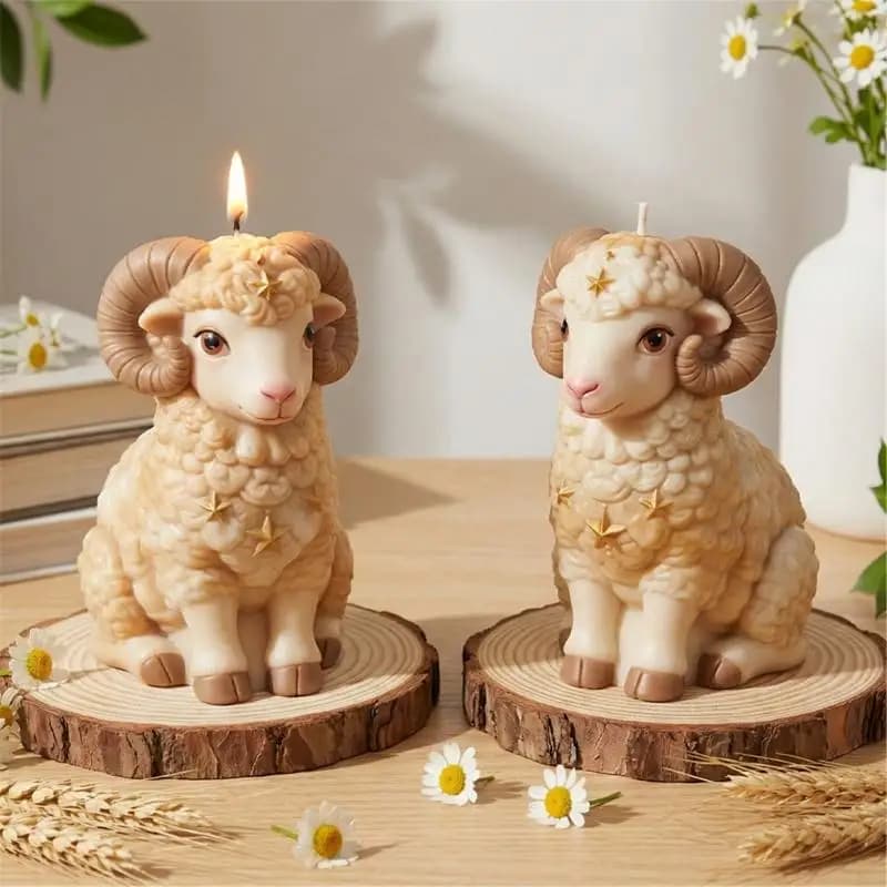 Sheep Silicone Molds Easy Demolding Temperature Resistant Multipurpose Silicone Mould for Epoxy Resin Soap Making