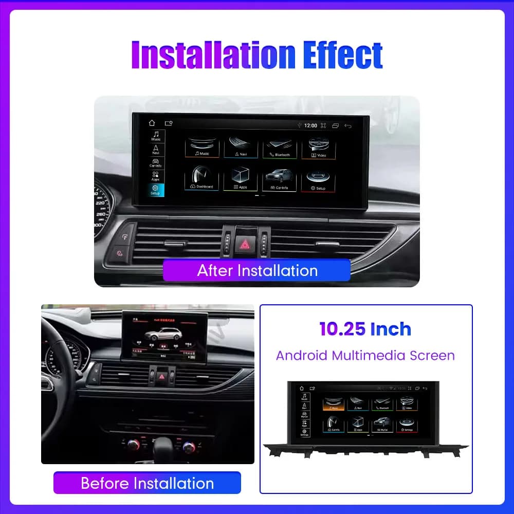 For Audi A4 2017-2020 Q5 2018-2020 Android Car Stereo Radio GPS Navigation Multimedia Player Carplay Android Auto IPS Bluetooth