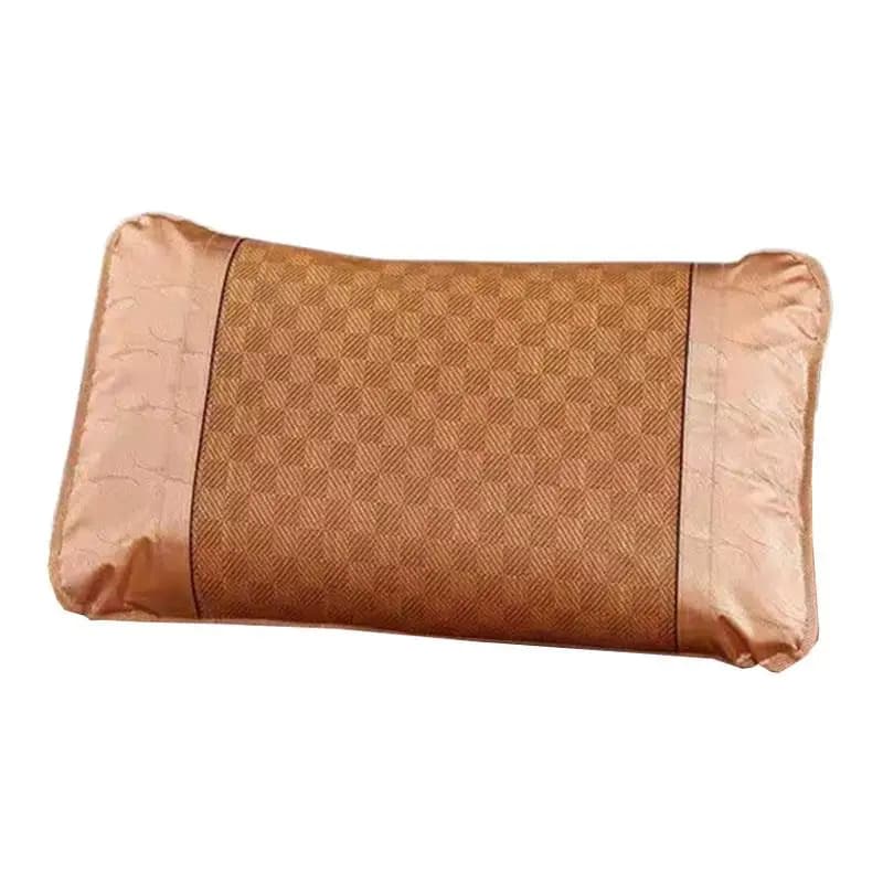 New Bamboo Summer Pillowcase Ice Silk Single Person DFxsr824 Pair 2025 New Bamboo Season Mat Cover Wicker Pillow