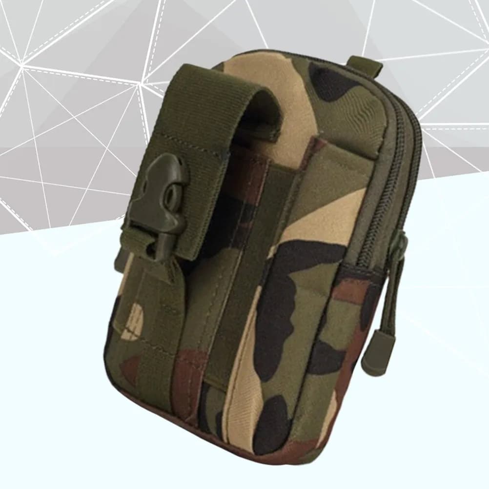 Waterproof Sports Waist Pack Tactical Jungle Camouflage Lightweight Oxford Cloth Outdoor Running Walking Travel Belt Bag Waist