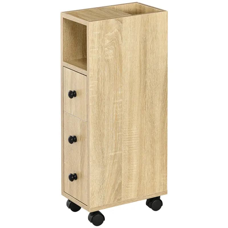 Portarotolo da bagno Kleankin - Portarotolo da bagno - Portarotolo da toilette - 3 livelli + uscita carta in truciolato