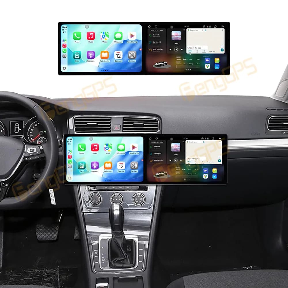 10.1"Dual Screen Android 15 Car Radio GPS Navigation For Volkswagen Golf 7 2013-2020 Multimedia Video Player Stereo Carplay Host