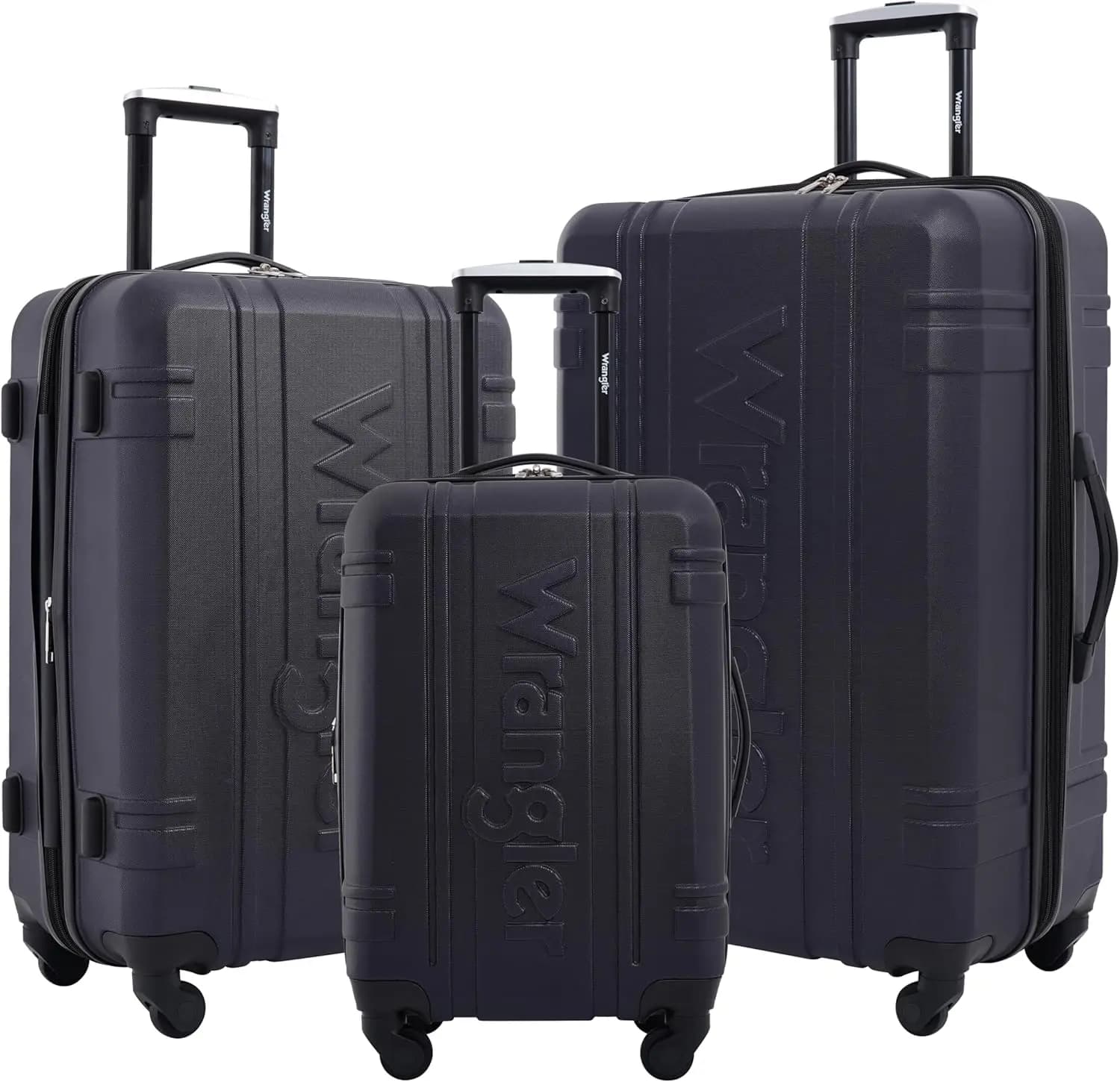 Set di Valigie Astral da 3 Pezzi in Blu Zaffiro Scuro - Valigie Espandibili Resistenti per Viaggi Internazionali