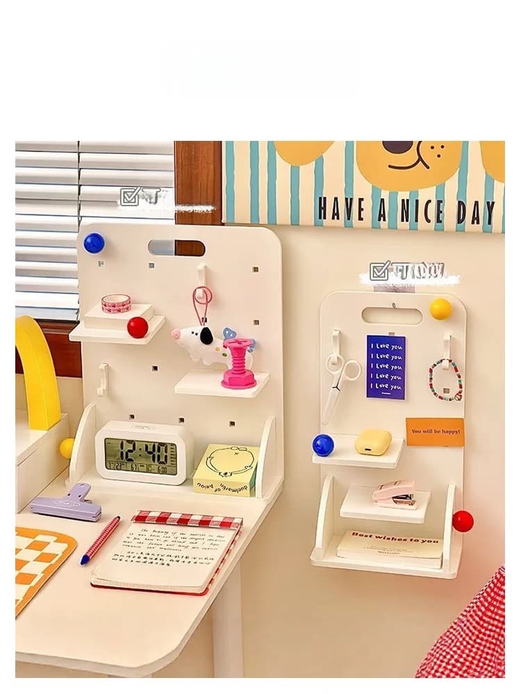 Organizer da Scrivania U Mi LIVING Deee, Pannello Forato per Archiviazione Desktop, Nessun Foro Richiesto, Organizzazione Postazione di Lavoro per Camera da Letto