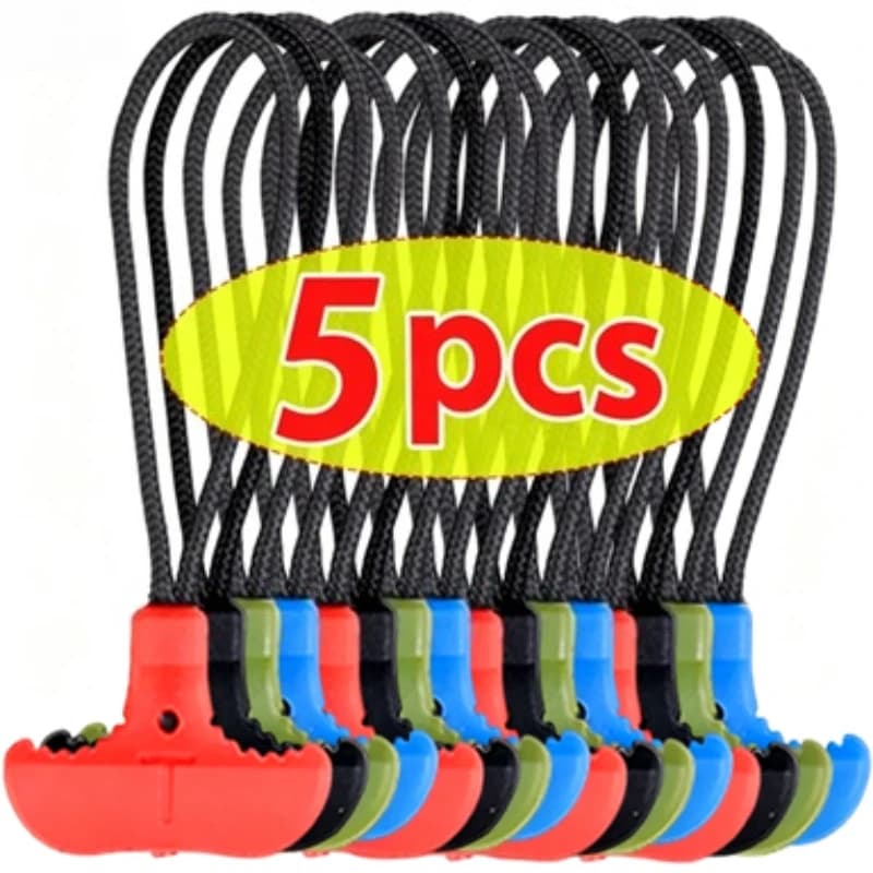 3/5Pcs T Shape Zipper Colorful Puller Replacement Clothing Zip Fixer Travel Bag Suitcase Backpack Zipper Practical Tent Fixer