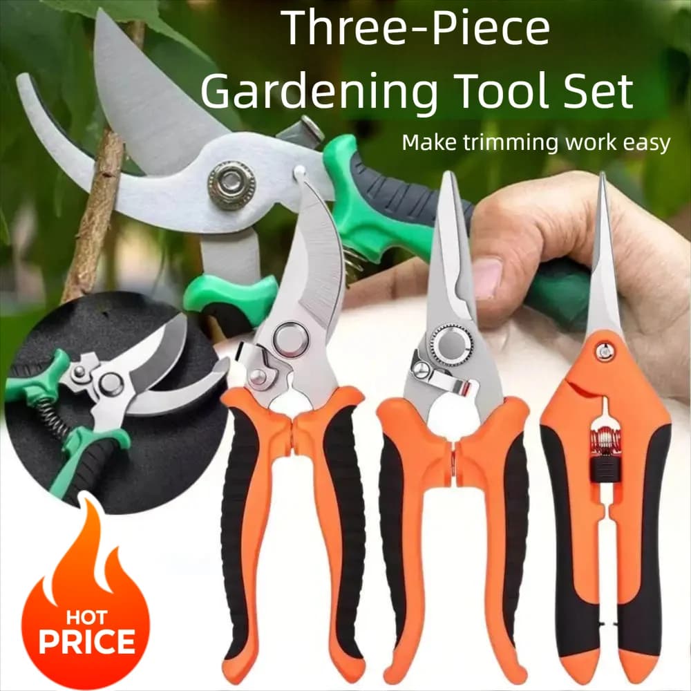 Forbici Professionali per Potatura Rami, Cesoie Multifunzione da Giardino con Lame in Acciaio Inossidabile per Frutta e Verdura