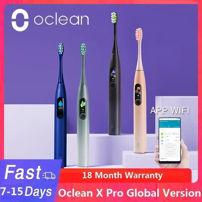 Oclean X Pro Sonic Electric Toothbrush Teeth whitening Vibrator Wireless Charging 40 Days Works Smart APP Ultrasound control QH2