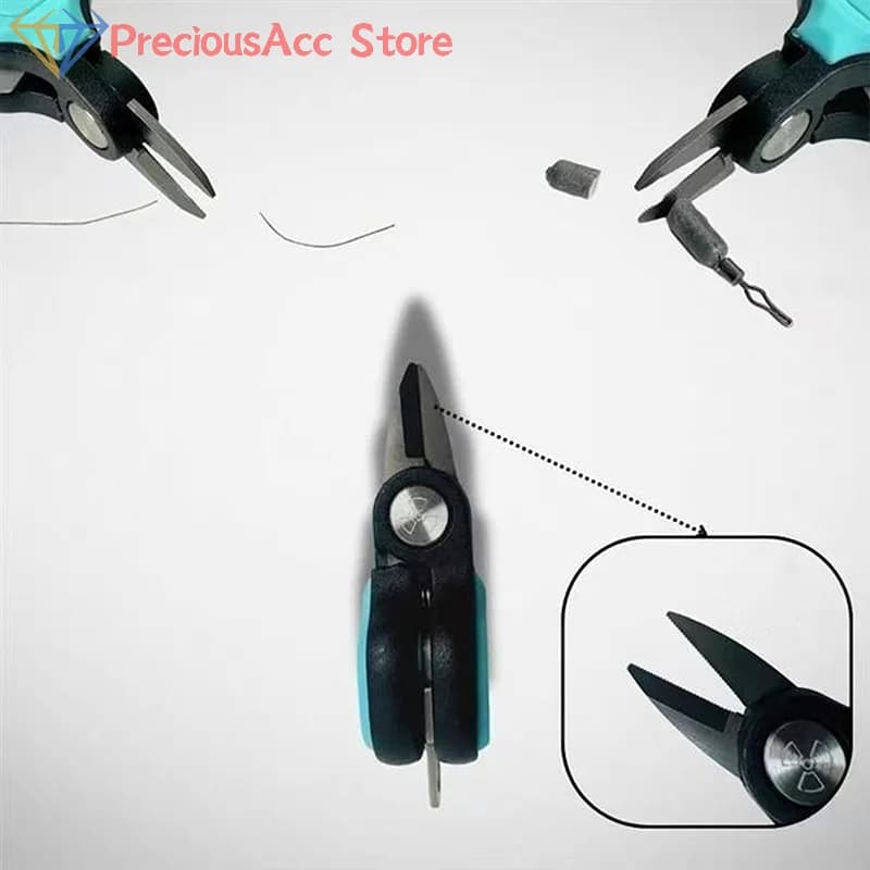 Forbici da pesca speciali piccole nuove per tagliare la linea in carbonio Linea in PE Linea in nylon Piombo Luya Piccole forbici con portachiavi