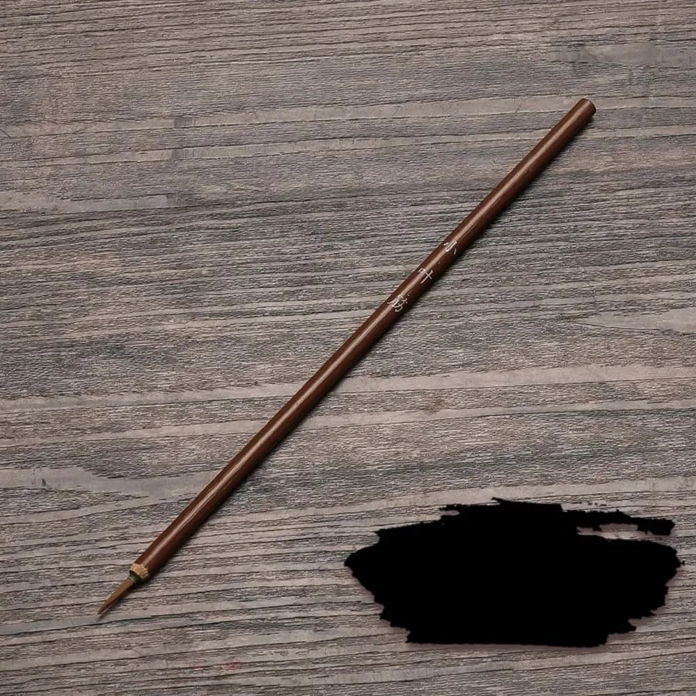 Ancient Oil Watercolor Chinese Calligraphy Brush Wolf Hair Oil Painting Scriptures Writing Brush Wood Art Paint Brush Watercolor
