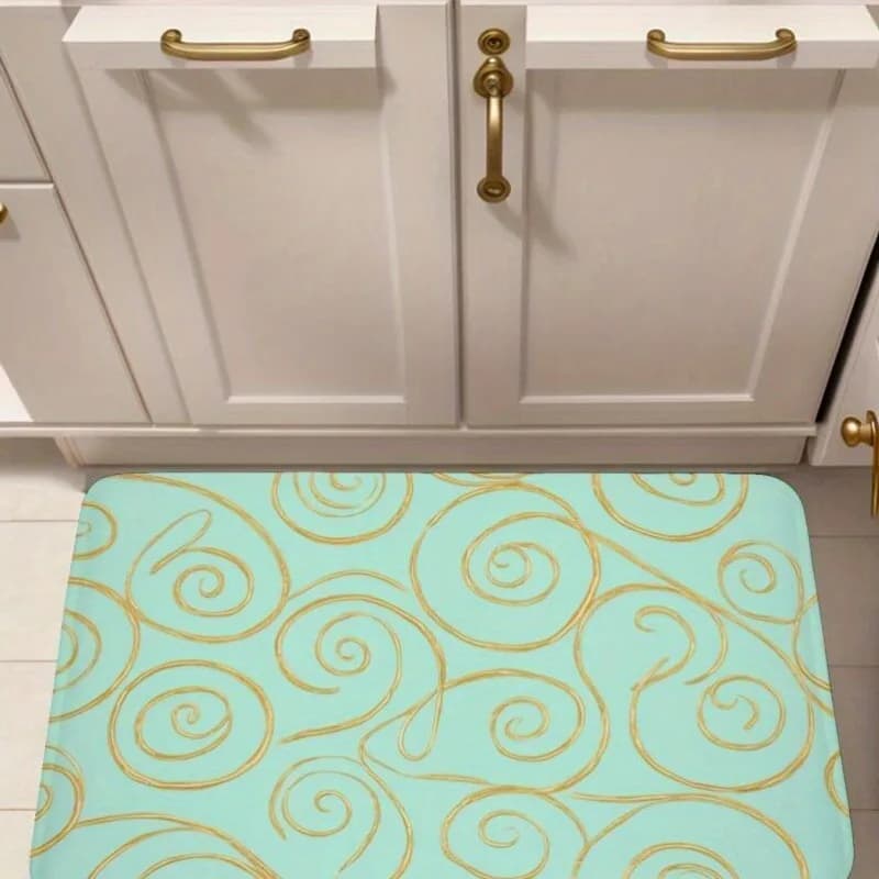 1PC Modello a spirale Happen Tappeto da cucina Tappetino antiscivolo Design pop Tappeto da bagno Tappetino da bagno Tappeto per la casa Lavanderia Decoreeree