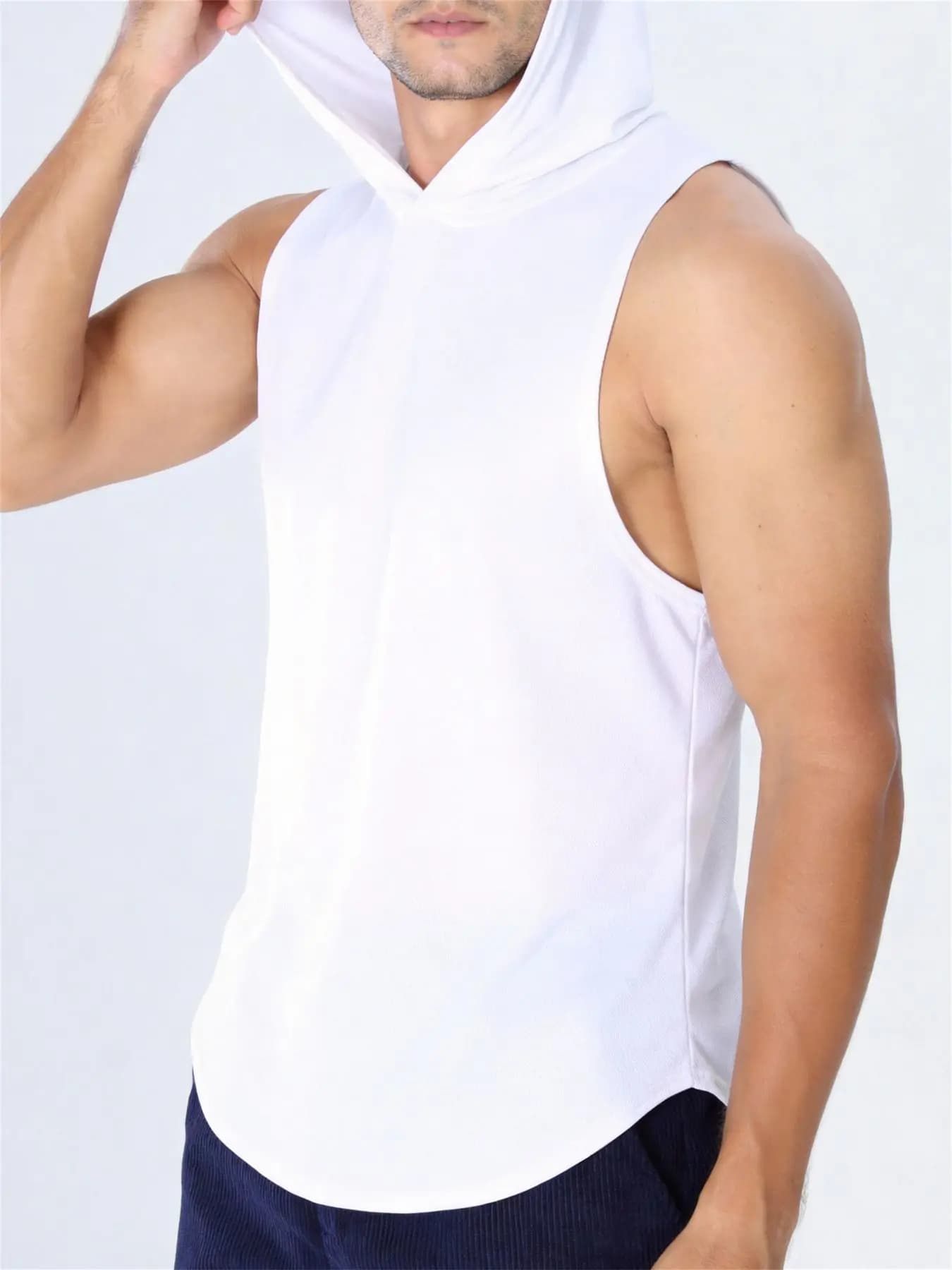 Canotta Sportiva da Uomo S-XXL, T-Shirt Senza Maniche con Cappuccio, Asciugatura Rapida, Traspirante, per Fitness, Golf, Estiva, Casual