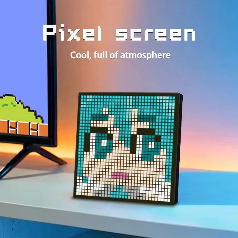 Schermo Pixel Art a matrice LED fai-da-te - Controller per app intelligente Luce notturna con cornice per foto digitale