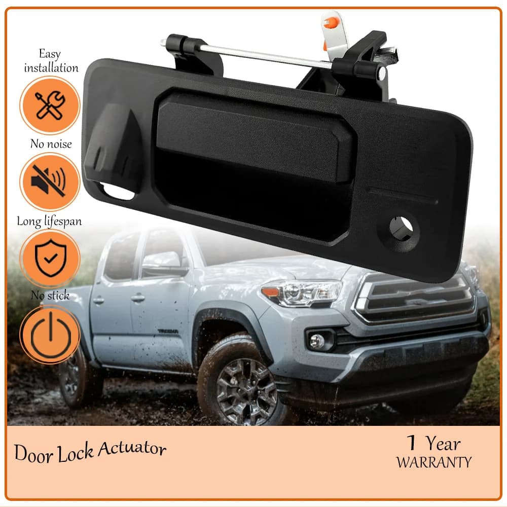 Maniglia del portellone posteriore resistente alle intemperie con foro per telecamera compatibile con Toyota Tundra 2014-2021 Tacoma 2016-2021 OEM 69090-0C090 690900C090