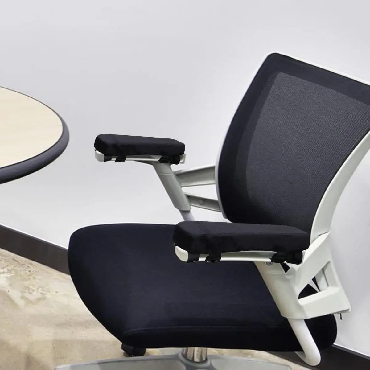 Cuscino Elastico per Braccioli da Sedia da Ufficio, in Memory Foam, con Copertura Rimovibile con Cerniera, Supporto Morbido per Gaming e Lavoro al Computer