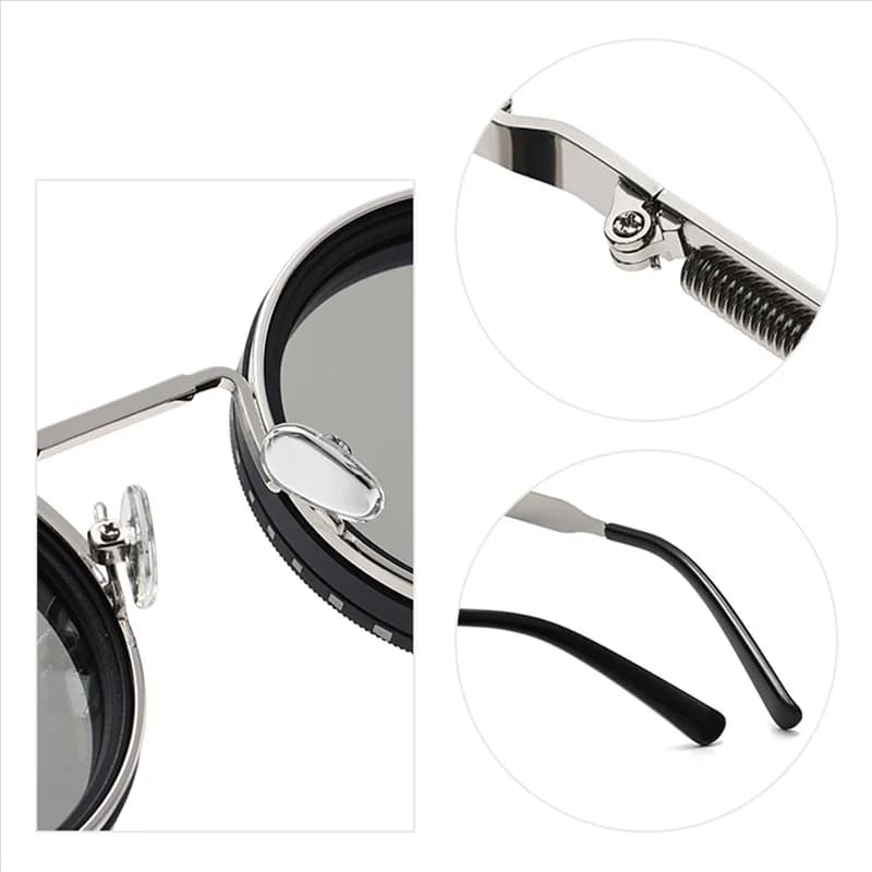 ABAE-49Mm ND9 Sunglasses with adjustable attenuation Glasses with high definition fishing filter resistant to polarized UV rays Silver