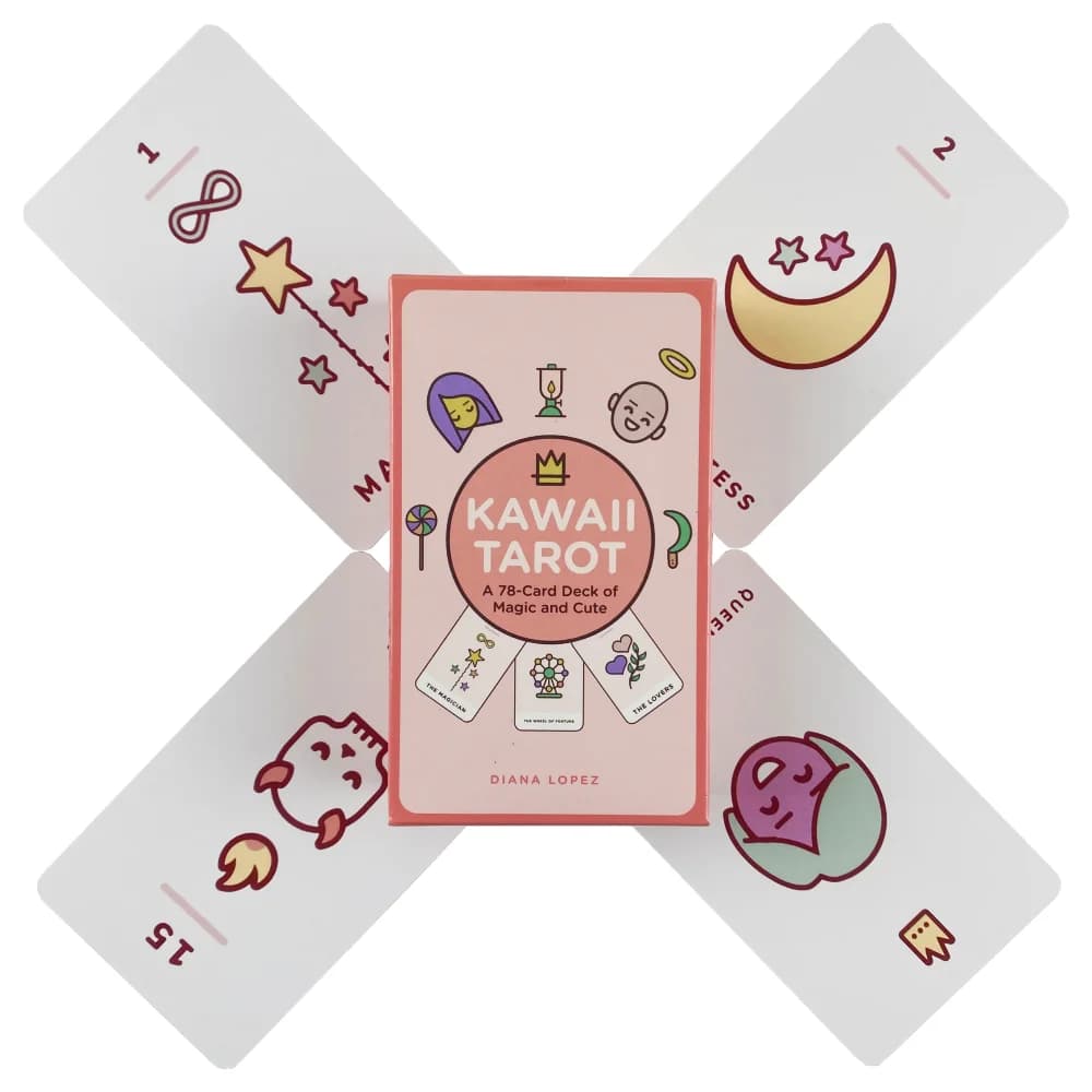 Carte dei tarocchi Kawaii Un mazzo di magia e simpatico oracolo Visioni inglesi Edizione divinazione Borad Giocare a giochi
