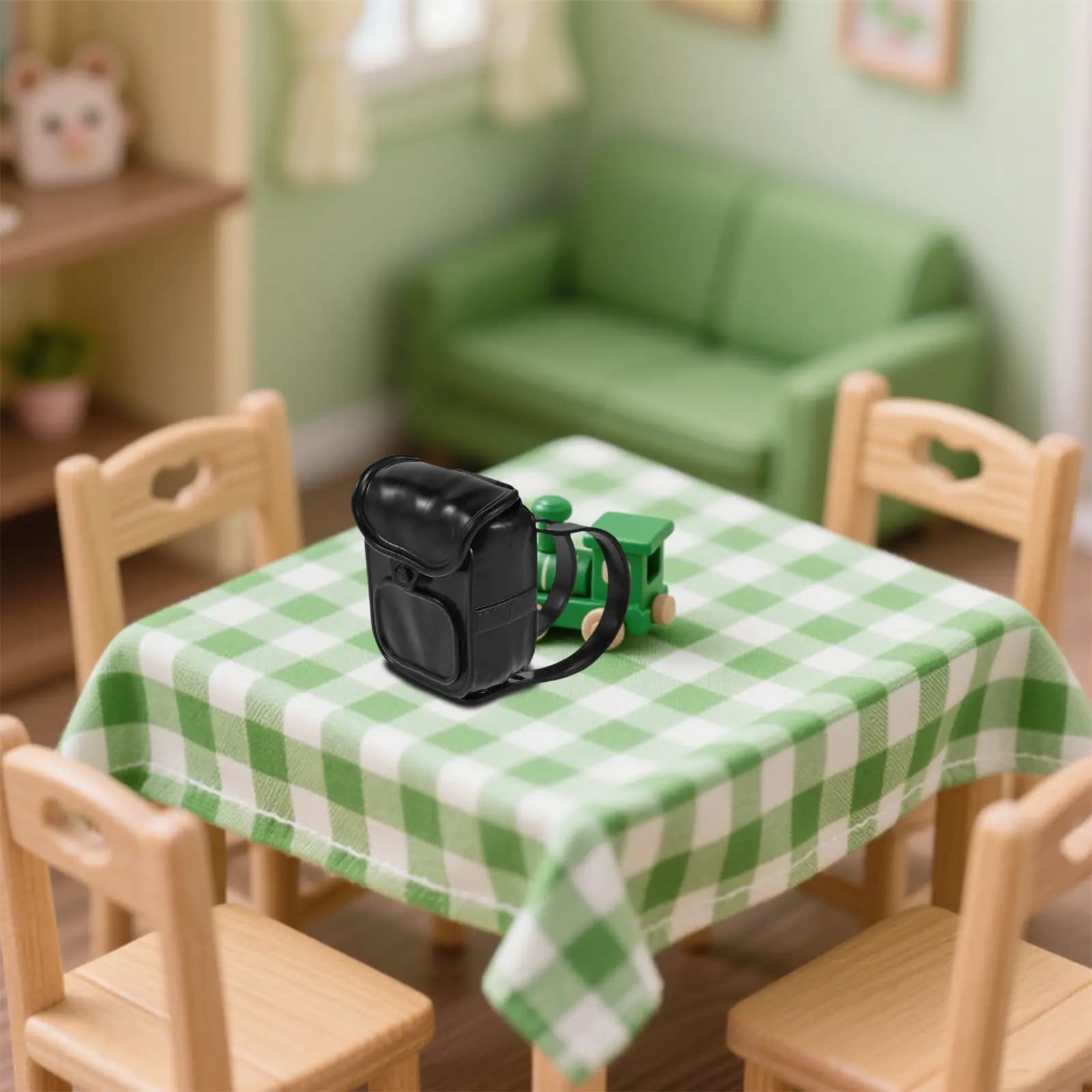 Cute Mini Backpacks Carrier Toy Dollhouse Bag School Accessories Dress up Scenery Props