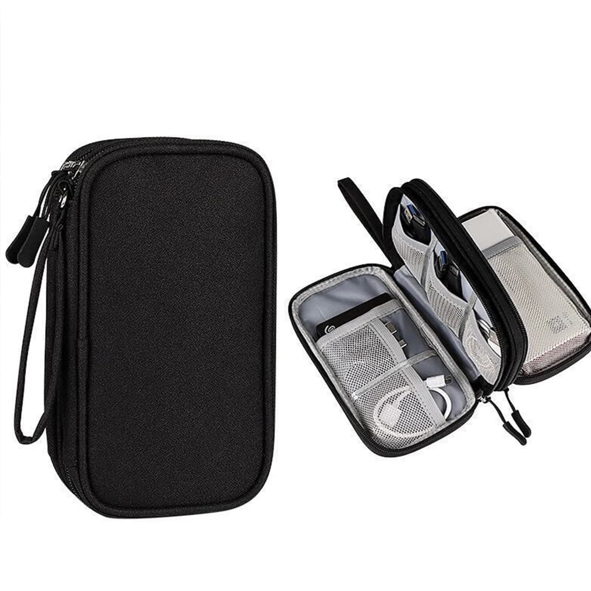 Borsa portaoggetti per cavo dati Power Bank Prodotto digitale Borsa portaoggetti portatile a doppio strato
