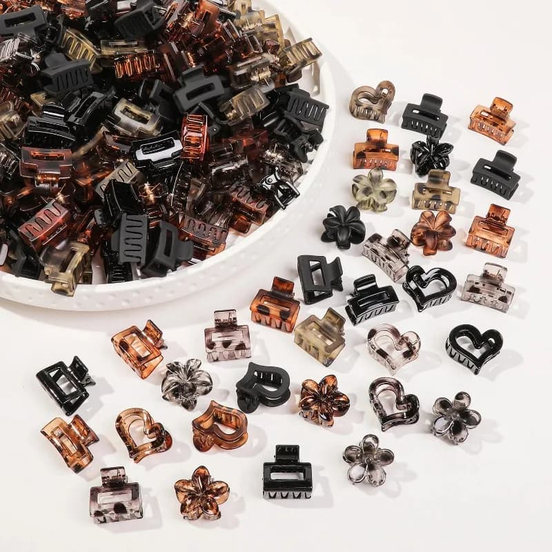 10/20/30Pcs Mini Flower Hair Claw Clips Pack for Women Girl Cute Hair Accessories Creaseless Styling for Bangs Tiny Hair Styling