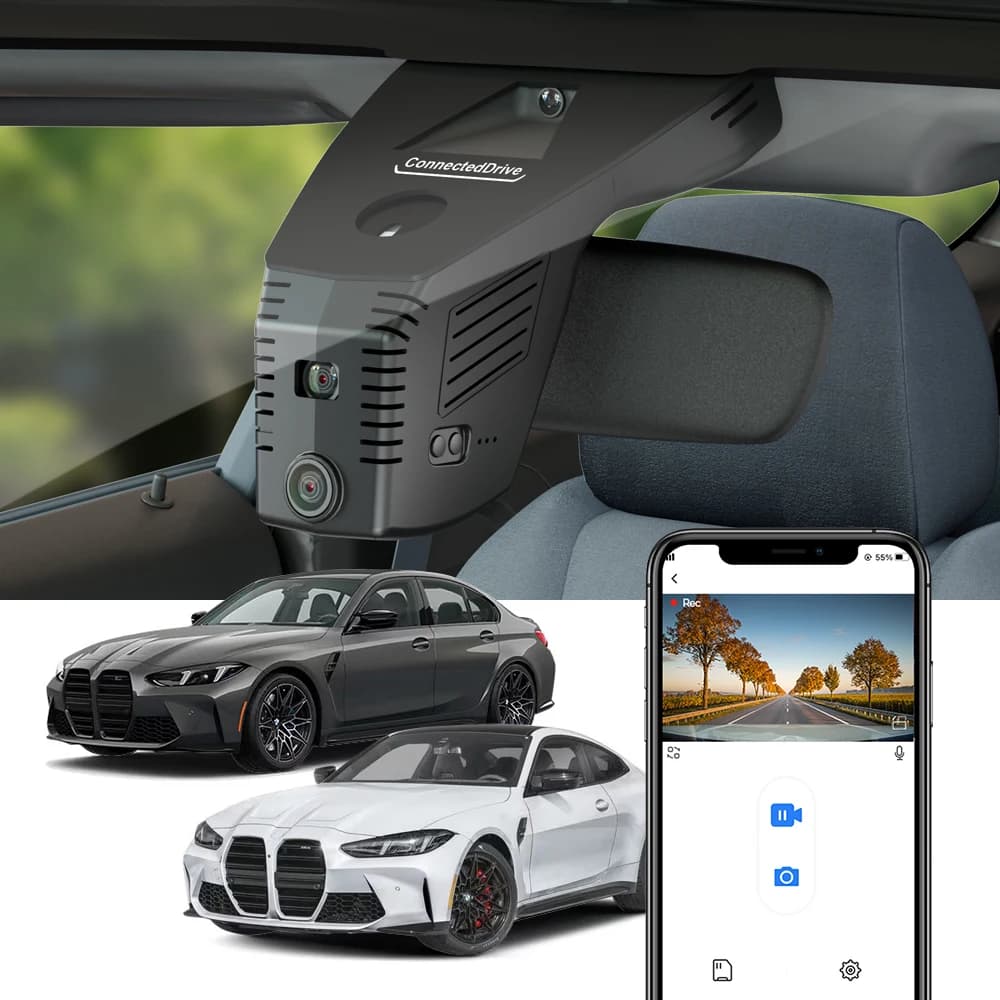Fitcamx 4K Dash Cam per BMW M3/M4/M340i e M2 G87 Facelift 2025 2026, telecamera per auto OEM, registrazione in loop, controllo WiFi