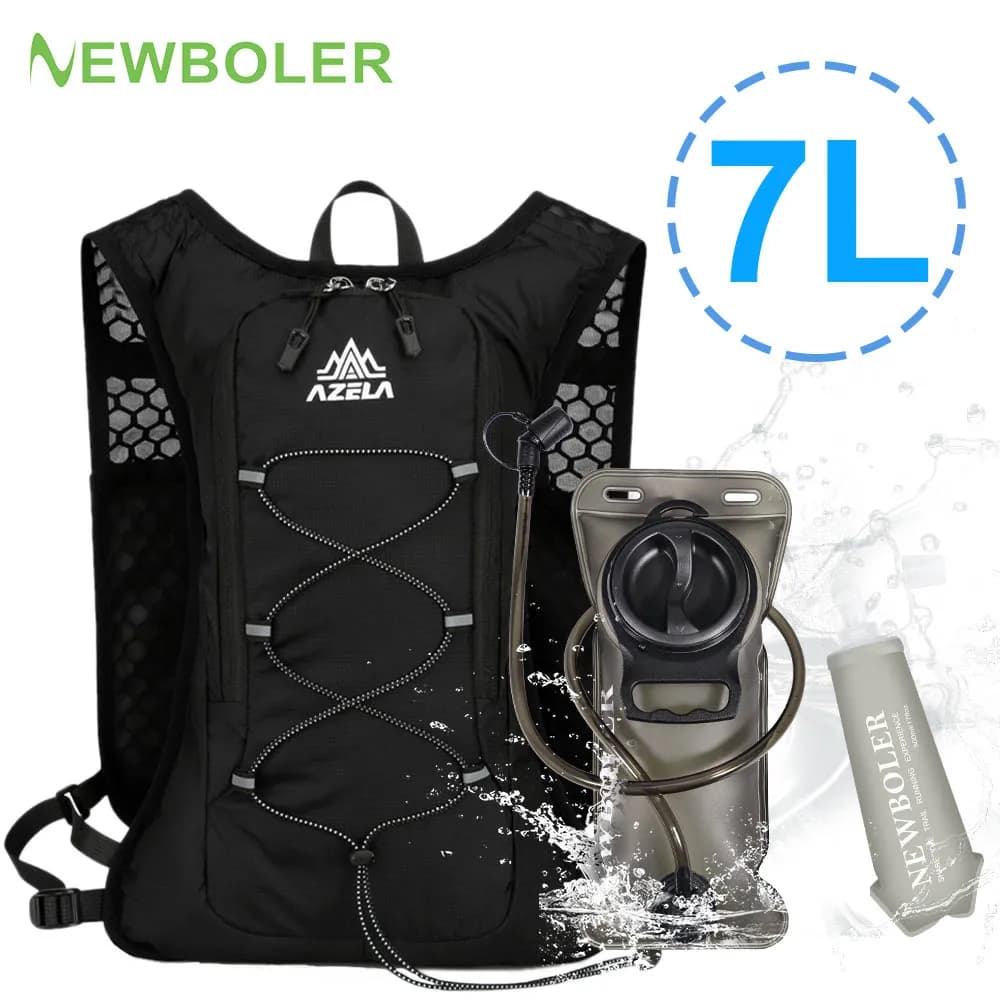 7L Race Hydrating Backpack for Men and Women, Outdoor Sports Bag, Trail, Marathon, Jogging, Hiking, with Option Water Bag/Borraccia