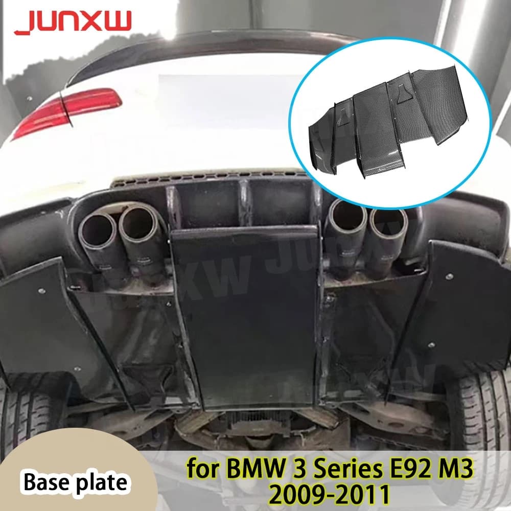 Dry Carbon Fiber Rear Bumper Lip Diffuser Lower Splitter for BMW 3 Series E92 E93 2007-2013 FRP Rear Baseplate Car Accessories