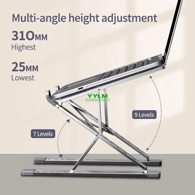 Laptop Stand Aluminum for Macbook Adjustable Portable More Stabe Laptop Stand Cooling Stand Foldable Notebook Holder