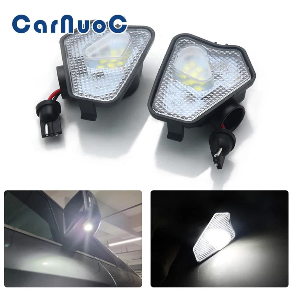 2 Pezzi Luci LED Sottospecchio per Specchietto Retrovisore Auto per Mercedes Benz Classe A B C E CLA GLA GLK S W176 W204 W212 W246 X164 12V