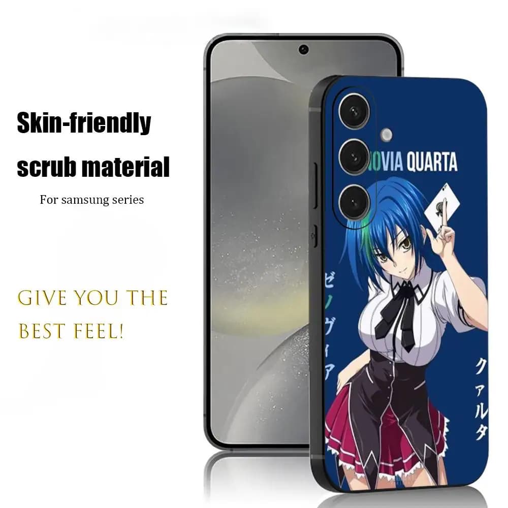 Devil's School D-Dxd Anime Phone Case For Samsung Galaxy S26 S25 S24 S23 S22 S21 Plus Ultra Note20 Soft Black