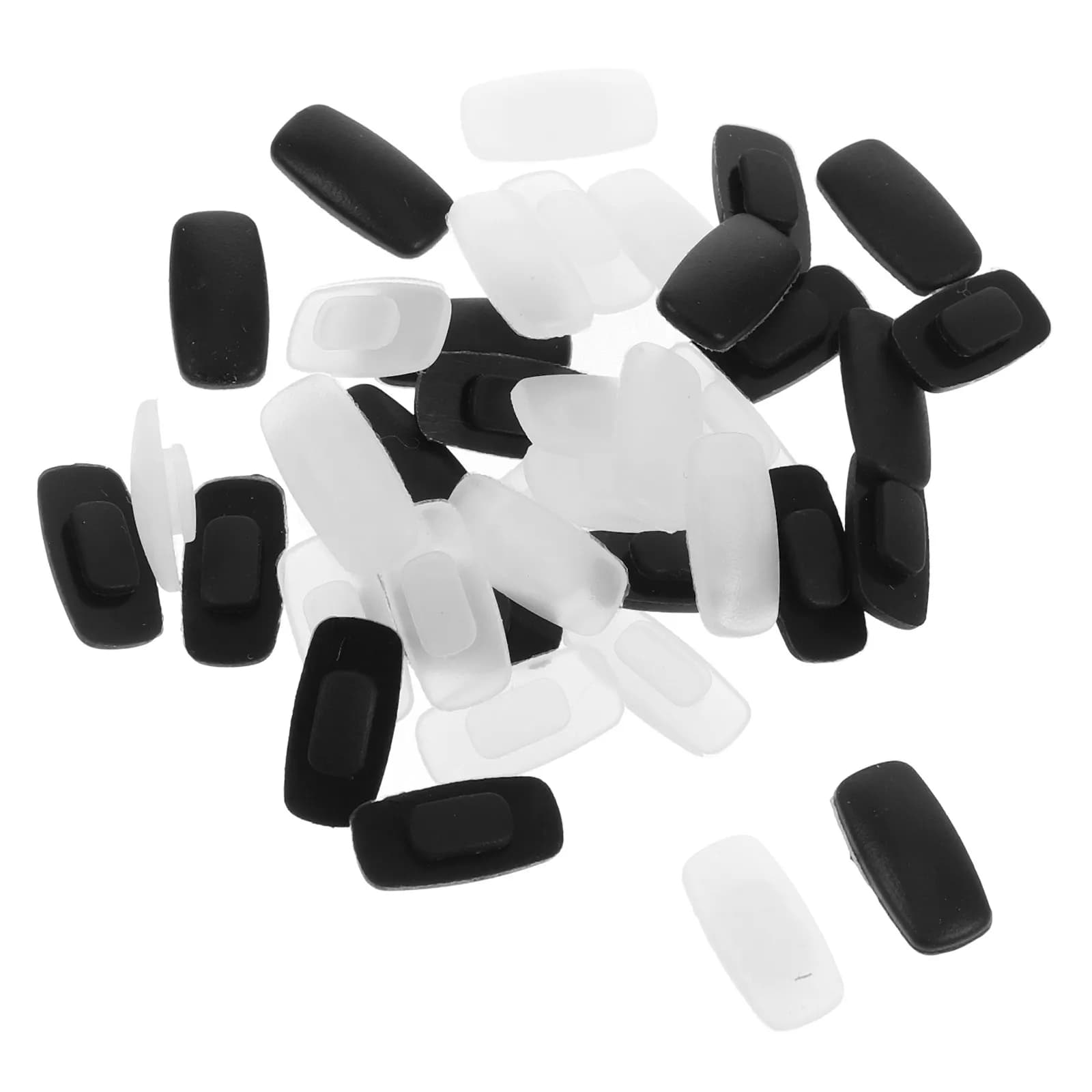20 Paia di Cuscinetti Nasali Rettangolari in Silicone per Occhiali da Sole e da Vista, Antiscivolo, Comodi e Sostitutivi