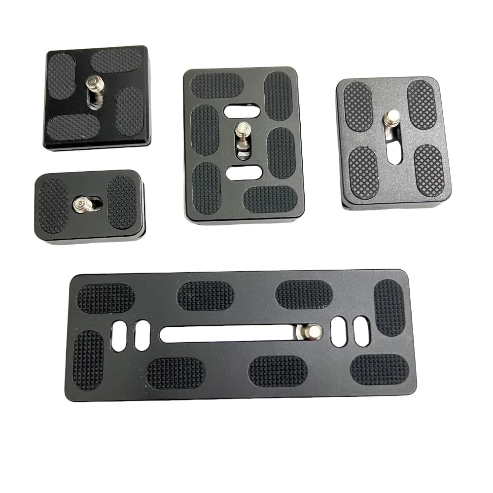 Piastra a sgancio rapido 25mm 40mm 50mm 60mm120mm Treppiede lungo Testa a sfera Installazione universale Piastra per fotocamera Portatile per Arca Standard
