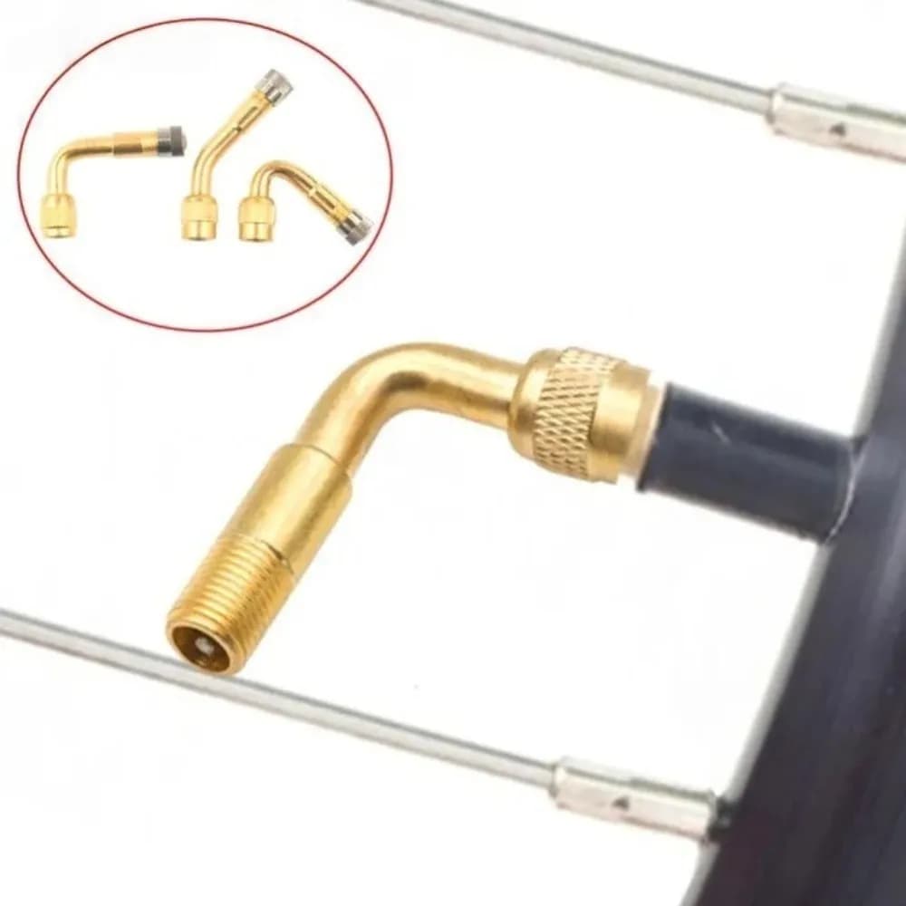 Valvole di gonfiaggio per pneumatici auto, tubo di prolunga in rame, adattatore per valvola angolato a 45, 90, 135 gradi, connettore per valvola pneumatici moto e bici
