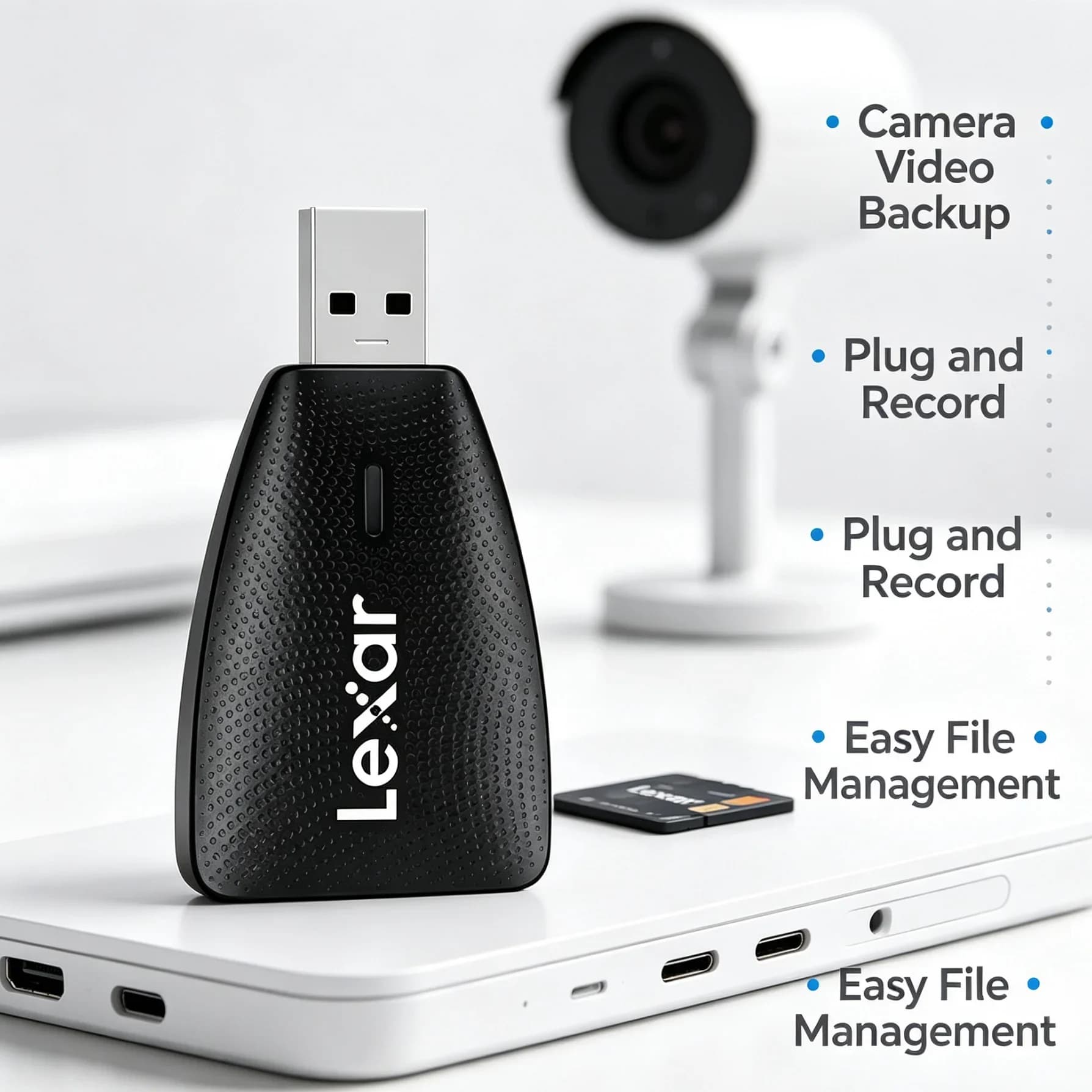 Lexar Card Reader USB 3.1 for Family Photo Album SD TF Memory Card Adapter High Speed Transfer Old Memories to Laptop
