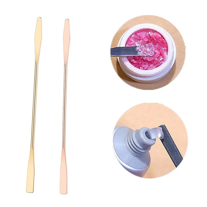 Spatola per Mescolare Gel e Ombretti, Strumento per Miscelare Pigmenti e Accessori per Unghie