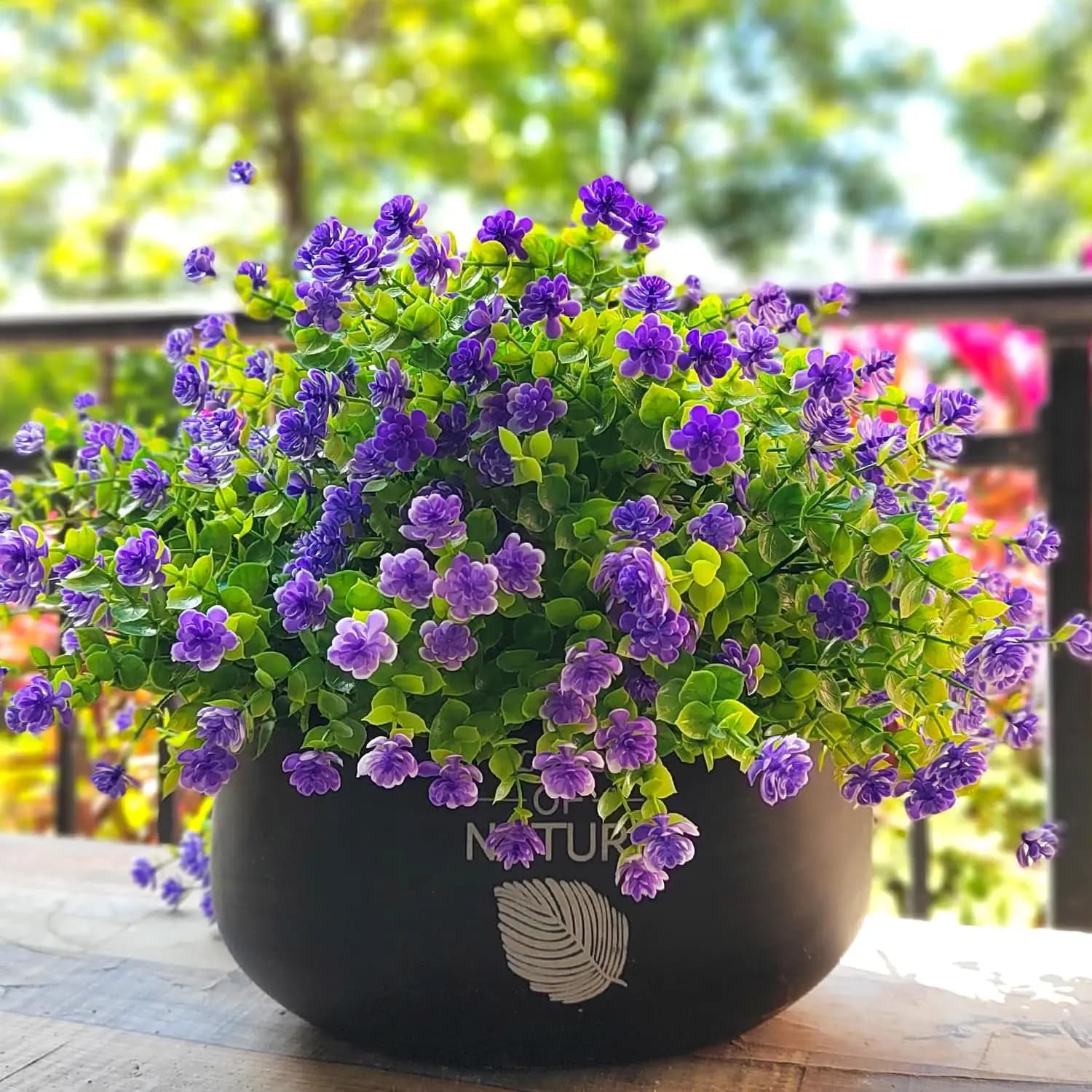 12 mazzi di fiori artificiali per esterni, fiori finti resistenti ai raggi UV con piante in plastica, fiori finti per esterni resistenti al vento