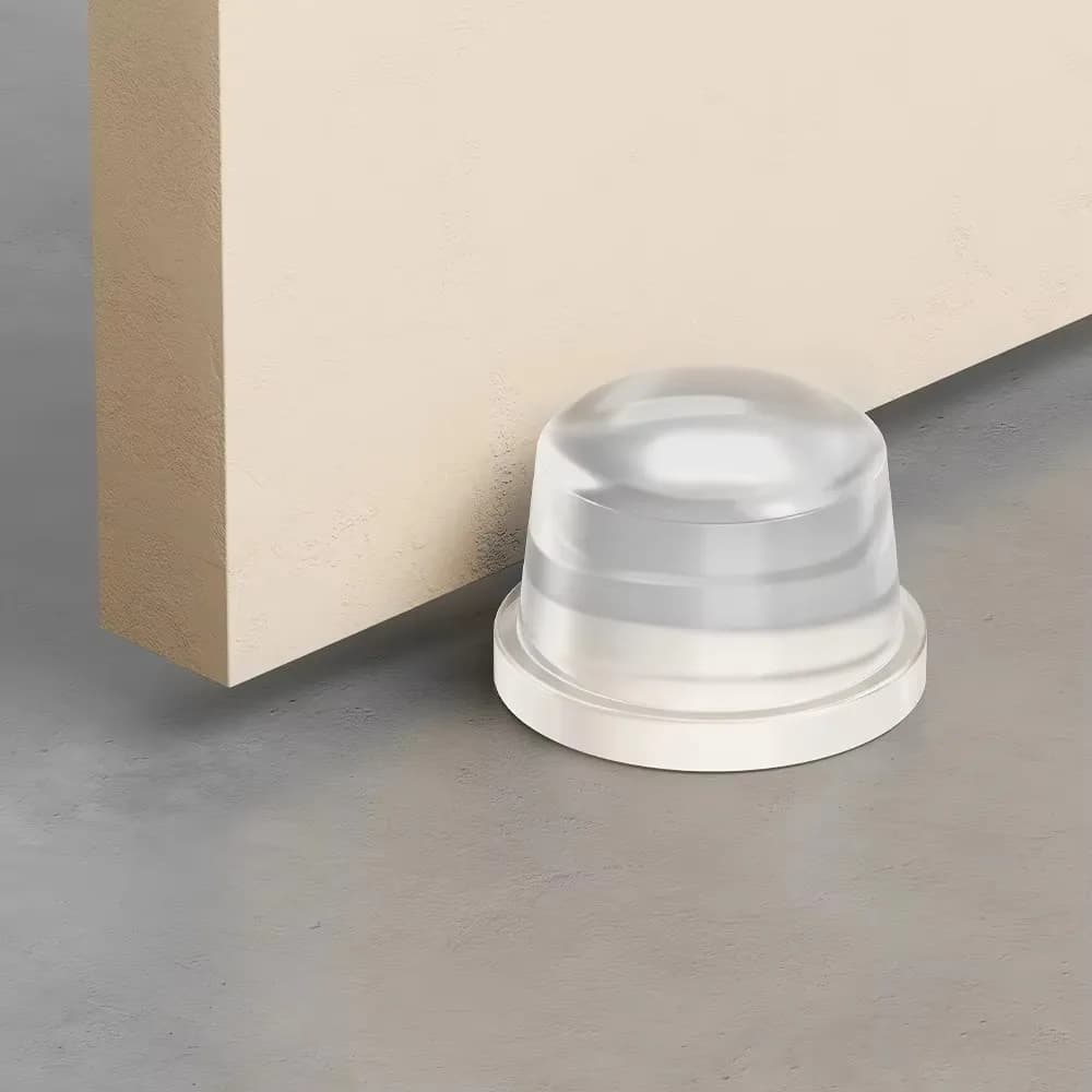Transparent Silicone Door Stopper No Drill Anti Bump Pad for Office Home Safety Protection Home Improvement Dodgers Door Holder