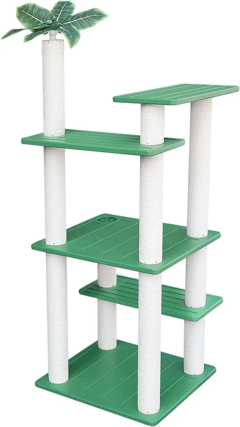 Torre per gatti impermeabile da esterno da 56', albero per gatti multilivello con tiragraffi e pannello in PVC
