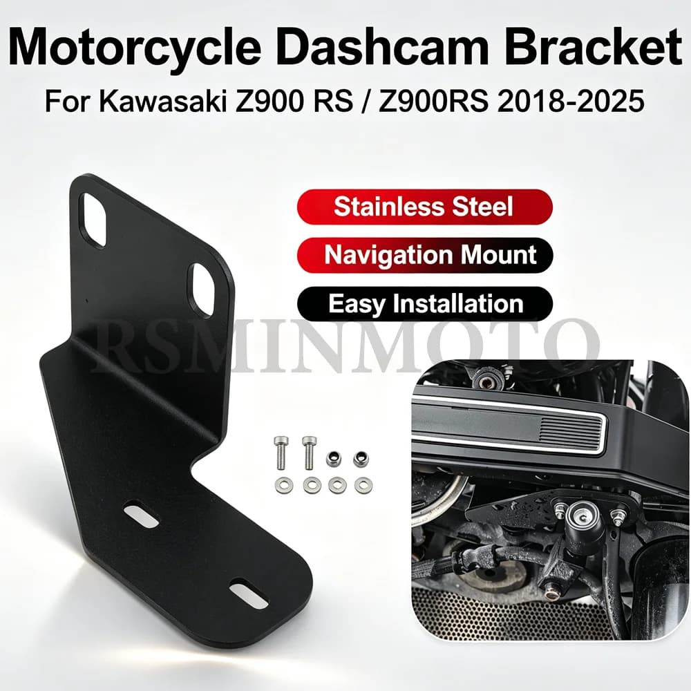 For Kawasaki Z900RS Z900 RS 2018-2025 2024 2023 Stainless Steel Motorcycle Dashcam Navigation Mount Bracket Navigation Holder