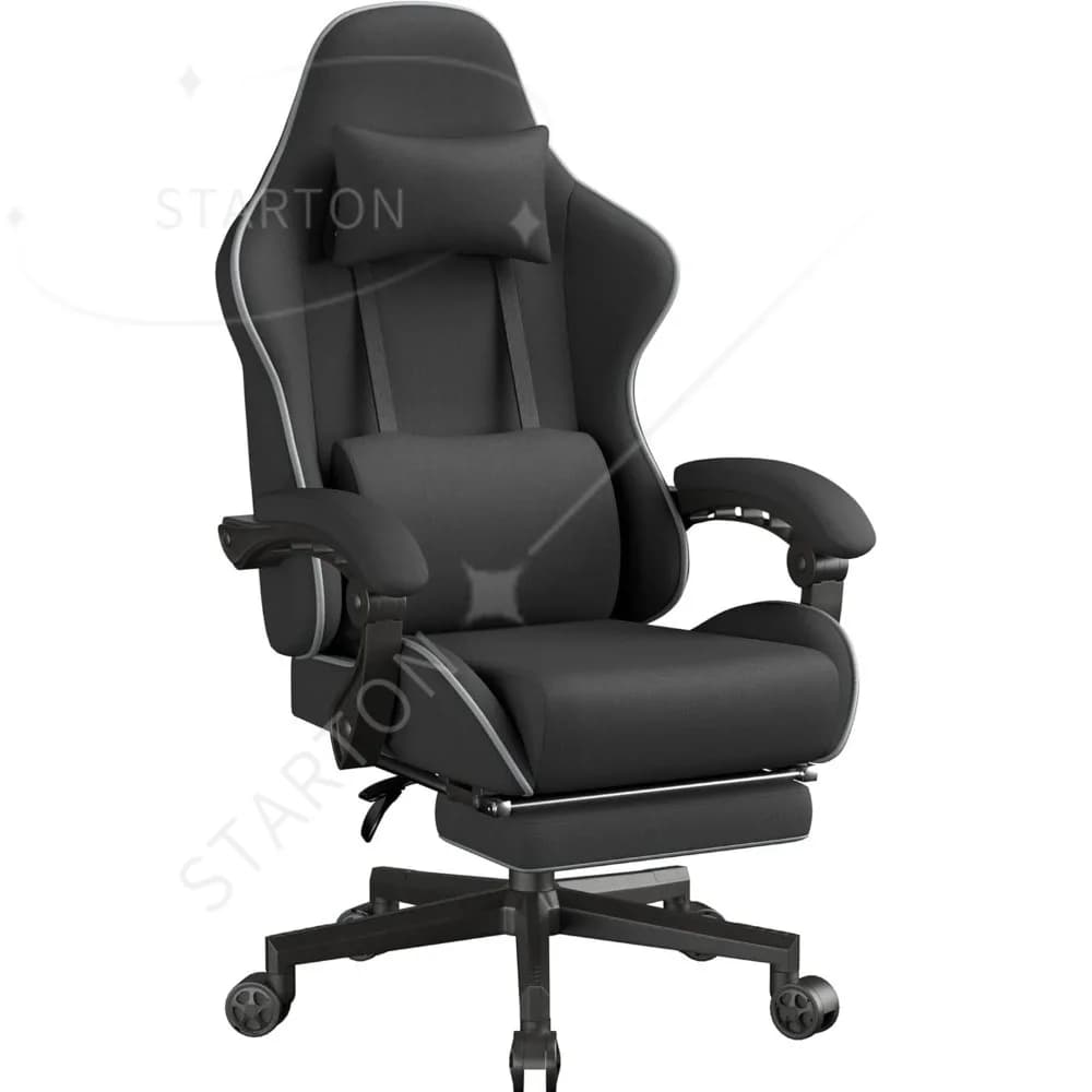 Sedia da gioco in tessuto grande e alta con cuscino a molle insacchettate, panno per sedia da gioco per massaggi