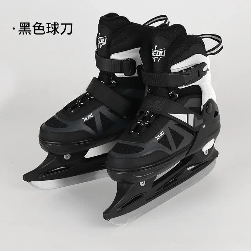 Pattini da Ghiaccio per Adulti e Bambini, Scarpe per Pattinaggio di Velocità, Stivali da Hockey su Ghiaccio per Principianti, Scarpe Regolabili per Pattinaggio Artistico Invernale per Uomini e Donne