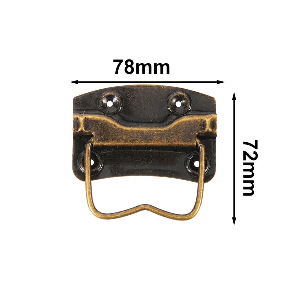 5 Pezzi Maniglie in Legno per Scatole, Maniglie Antiche in Ferro Bronzato per Cassetti, Chiusura Decorativa in Bronzo Antico per Scatole