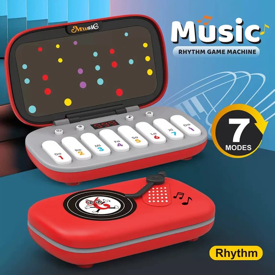 1pc-Mini Organo Elettronico Musica Ritmo Puzzle Macchina da Gioco Tasche Montessori Giocattolo da Viaggio Illumina Educativo Sensoriale Spinta Veloce