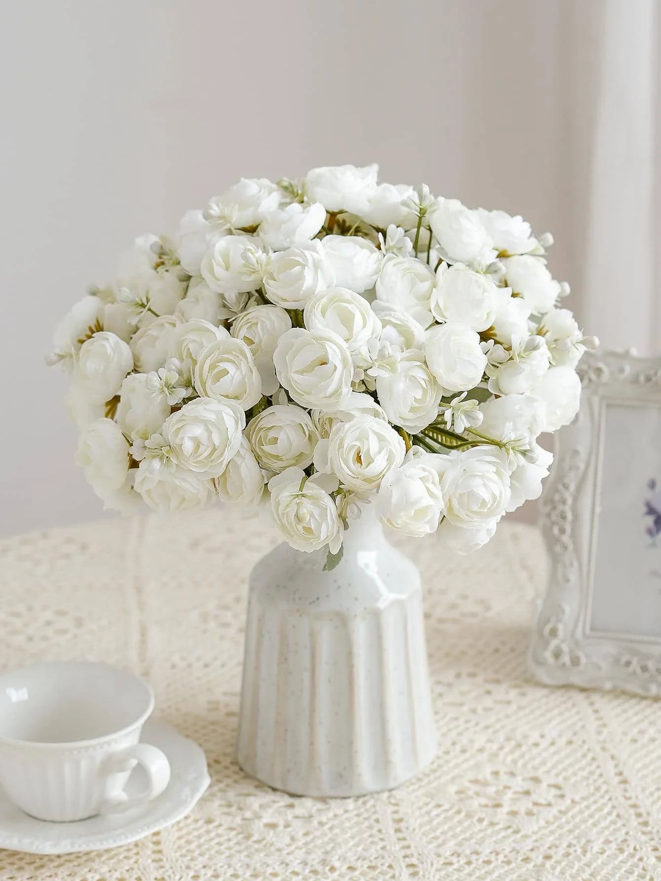 1/3 Bunches Artificial Flowers Faux Flower Bouquet Silk Peony Flowers For Wedding Party Decor,Fake Plants,Spring Fall Winter Decor,Room,Desk,Garden Decor,Room Decoration Stuff Gifts Birthday Graduation