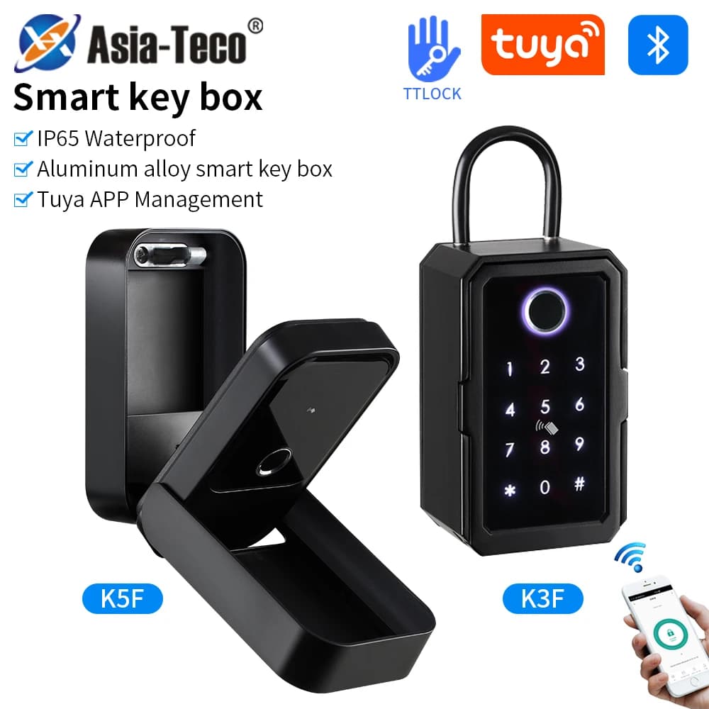 Portachiavi con impronte digitali Storage Secret Key Lock Fusebox BLE Tuya / Ttlock App Unlock Support Wifi Gateway Secreta Safety Box lucchetto